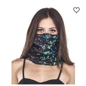 Sequin green mask